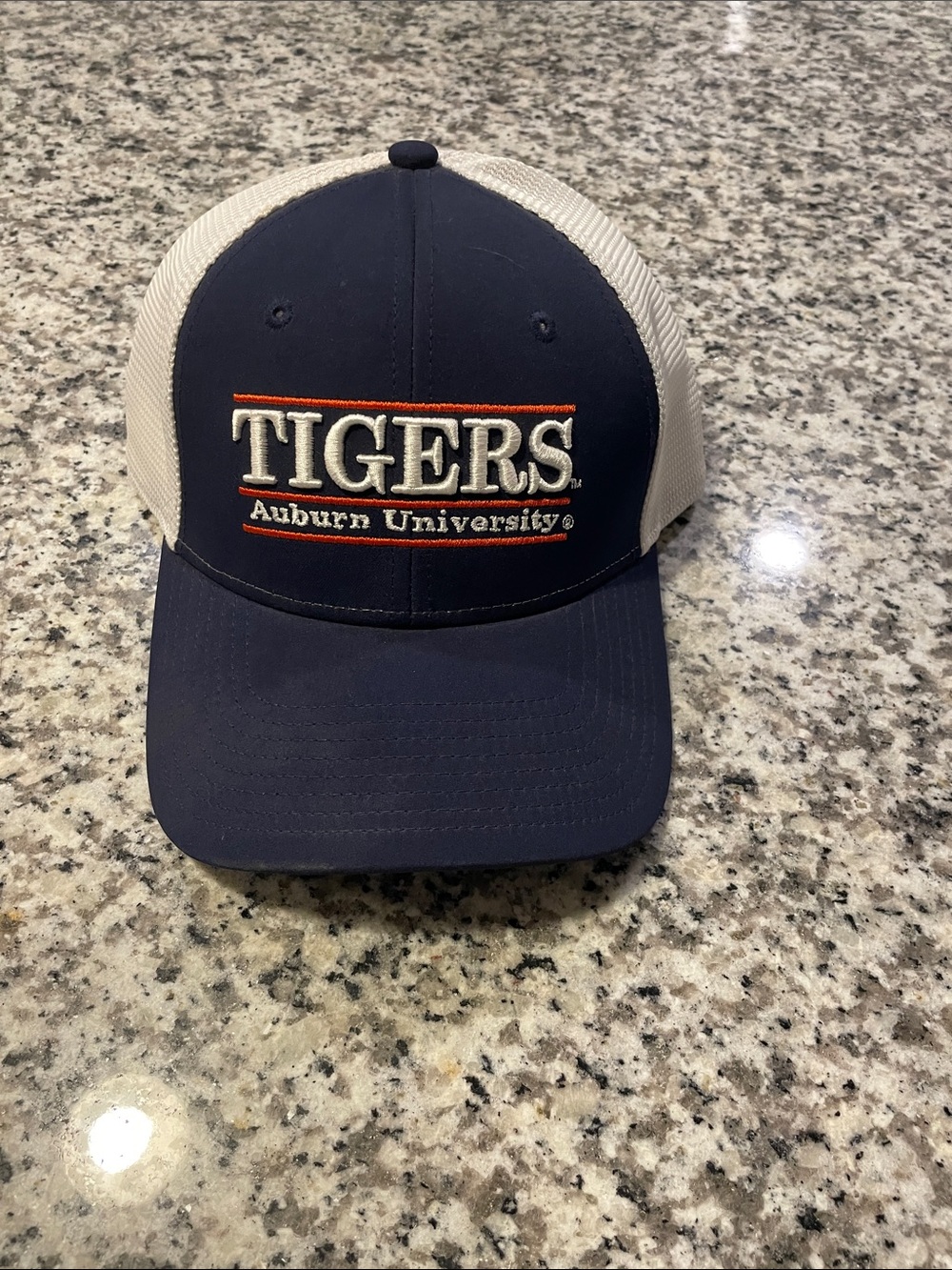 The Game Navy and Cream Auburn Tigers Mesh-Back Hat